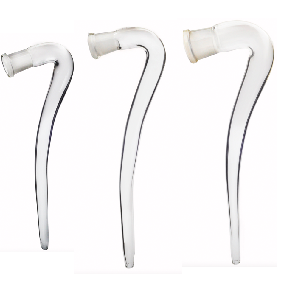 

10/14/18mm Joint Glass J Hook Adapters Female Dab Smoking Rigs Accessories For Ash Catcher Bowls Water Bongs