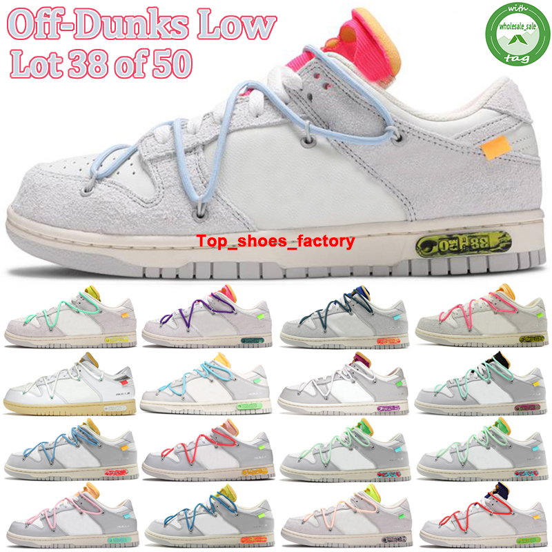 

2022 OW Low Lot 35 of 50 Collection Running Shoes University Red Blue Pine Green White Black Michigan Men Women Sneakers Designers Top Quality, 40 36-45