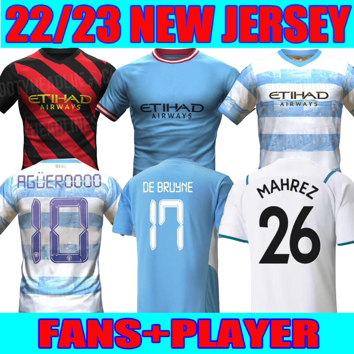 

21 22 23 HAALAND soccer jersey GREALISH STERLING FERRAN DE BRUYNE FODEN 2022 2023 MANS cities football shirts men + kids kit Agüeroooo 93:20 Anniversary pre match