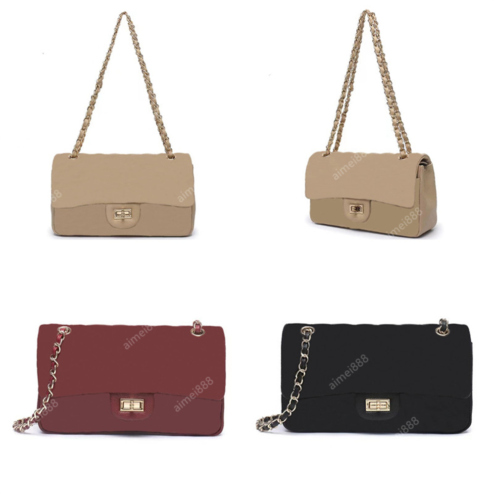

5A Premium goat leather caviar leather, designer luxury handbag classic flip button bag women's brand bag, multi-colour leather shoulder bag 25cm, High quality