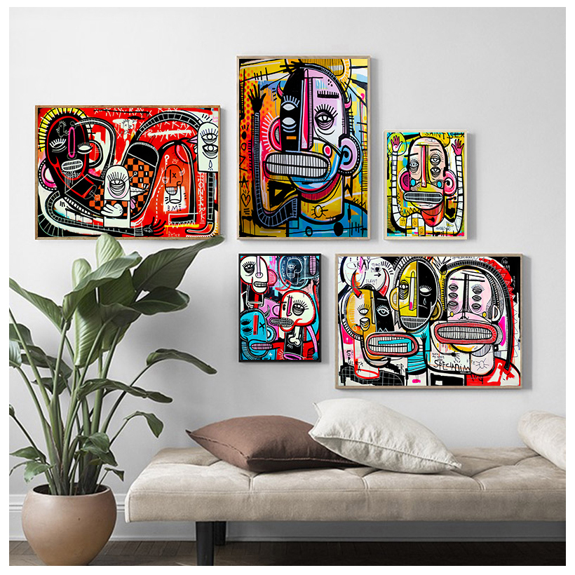 

Graffiti Street Art Joachim Abstract Colorful Canvas Painting Wall Art Pictures For Living Room Bedroom Home Decoration Unframed