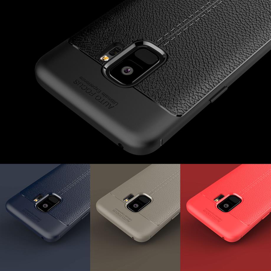 

Ricestate Litchi Leather Case For Samsung Galaxy S8 S9 10 Lite Note 8 9 S7 Edge Cover J4 J6 J8 A6 Plus 2018 Soft Silicone Case254m, Grey