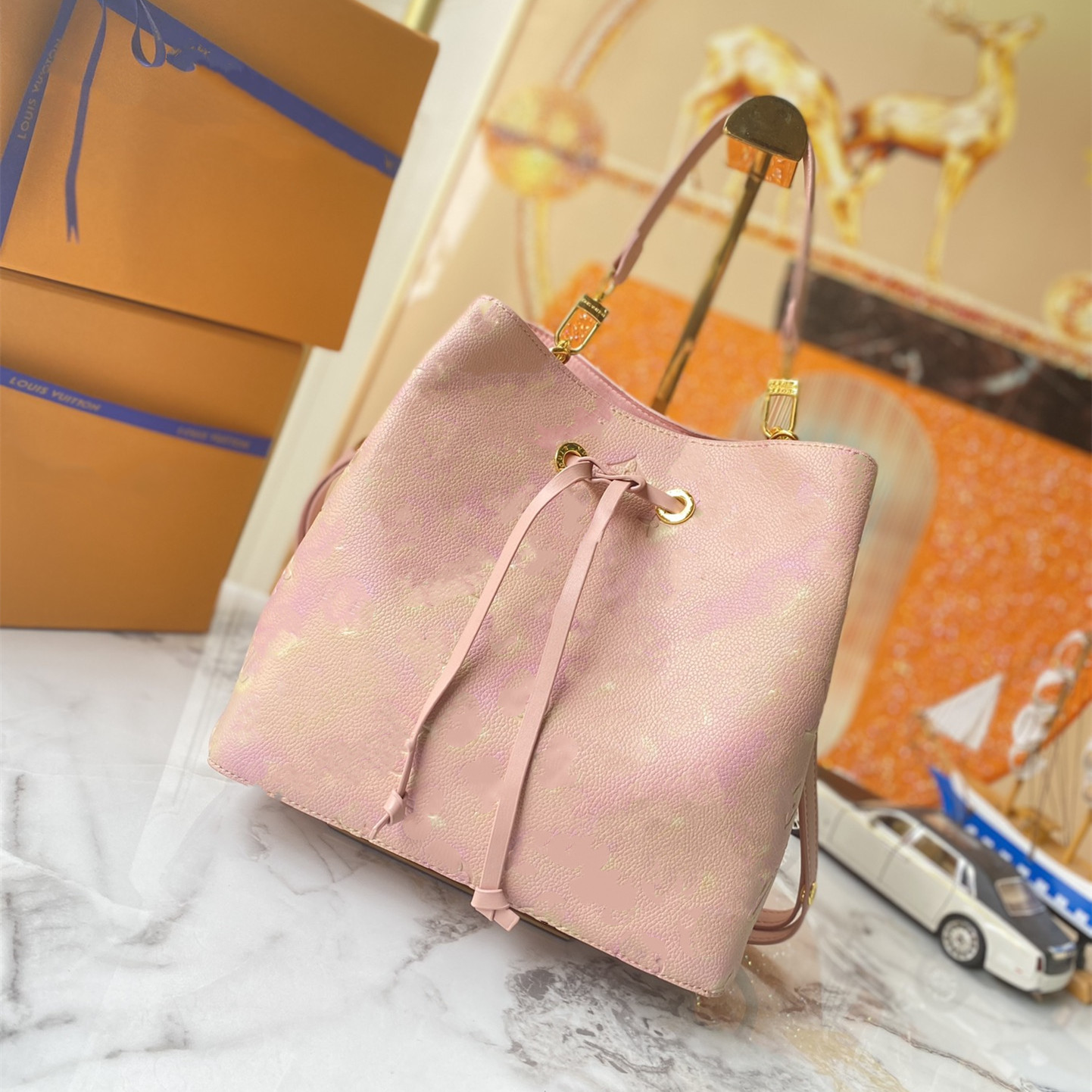 SUMMER STARDUST NEO NOE BB Purse Bucket Bag Designer Bags Shoulder Bags Soft Monograms Empreinte Genuine Leather Embossing Womens CrossBody Wallet H
