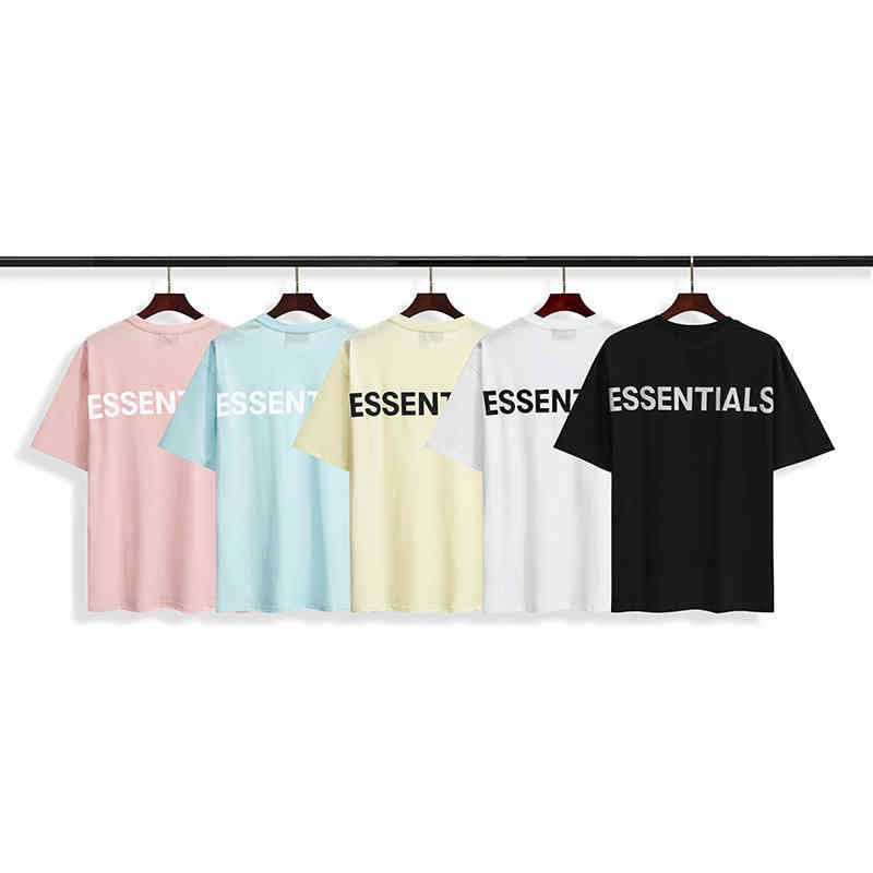 Designer Mens T-shirts Essentials Fearofgod Essentials Fog Multi Thread 3M Reflective Street Fashion Fashion Short Sleeve Tshirt
