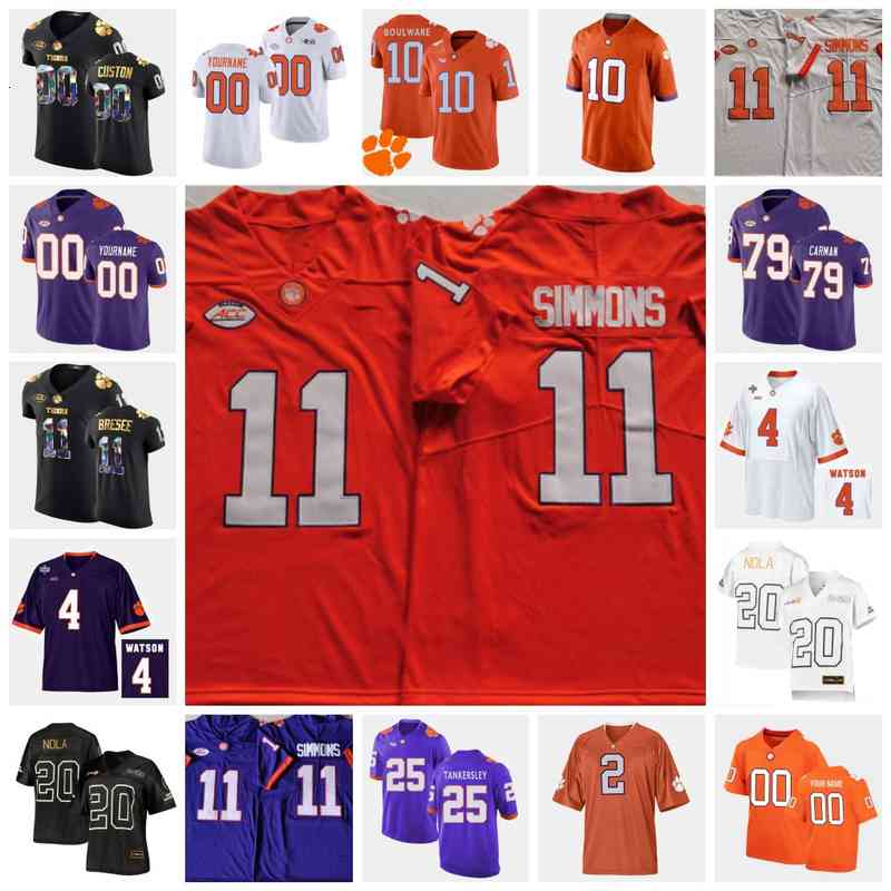 

Xflsp College Custom Clemson TG Stitched Football Jersey 11 Bryan Bresee 3 Xavier Thomas 98 Myles Murphy 5 D.J. Uiagalelei 5 K.J. Henry 70, White youth