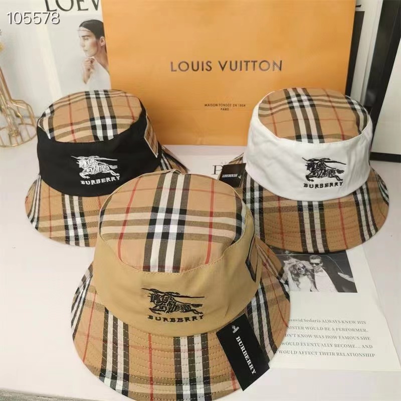 

Women's Bucket Hat Fashion Designer for BURBERRY Men's Outdoor Fishing Travel Mountaineering Sun Hat
