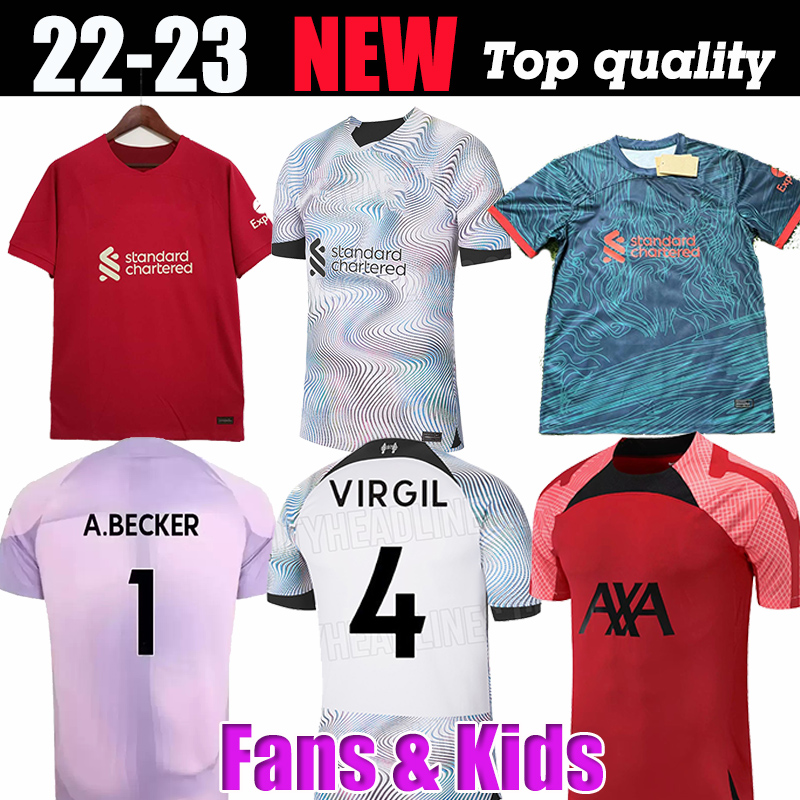

22 23 season home soccer jerseys 2022 2023 Mohamed FIRMINO Diogo A.BECKER Luis DIaz football shirts men kids kits uniforms Minamino Alexander Arnold HOME DARWIN 27, 11