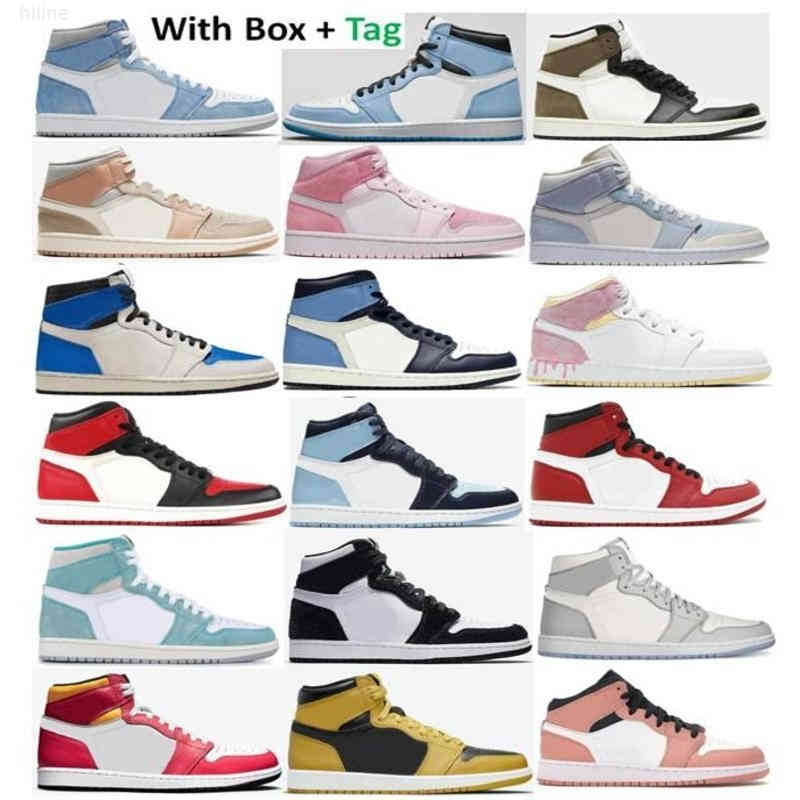 

1 University Blue Hyper Royal Twist Chicago Basketball Shoes Men 1s Mid Milan Digital Pink Quartz Fragment Pollen UNC Patent Top 3 Bred Toe, Twist/panda