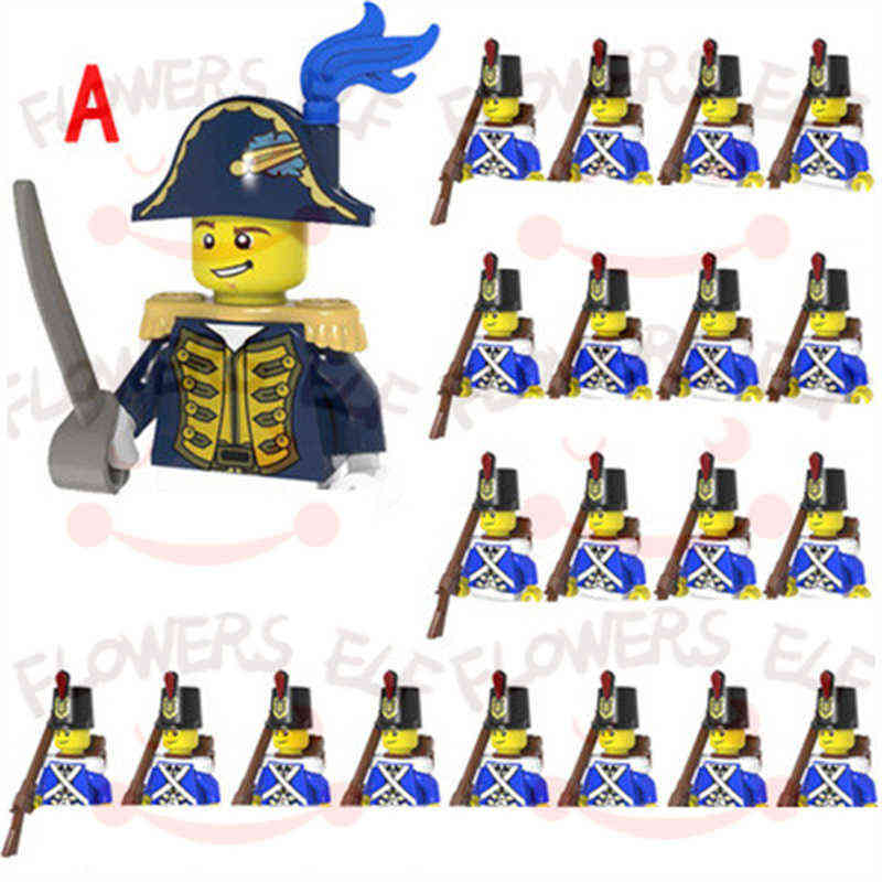 

21PCS Empire Governor Navy Soldier Big Combination Building Block Minifigure PG8035 Assembled Children's Educational Boy Toy Chr AA220317