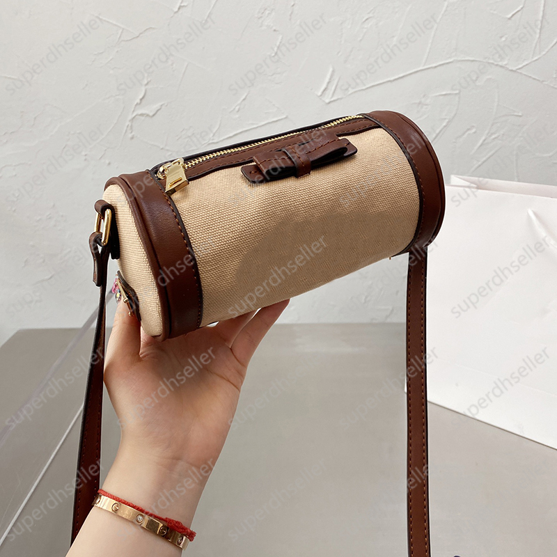 

Sweet Barrel Shaped Crossbody Bag Pillow Crossbody Embroidery Handbag Designer Shoulder Bags Bow Wallet Coin Purse Card Holder Tote Handbags, Increase feight