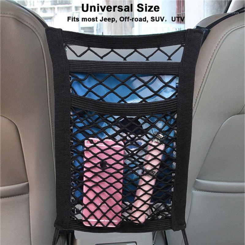 

Car Organizer Elastic Mesh Net Bag Between Seat Storage Holder Rear Cargo Pocket