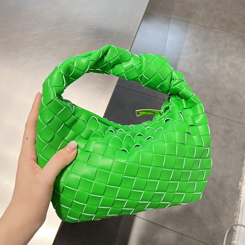 

Woven Plaid Handbag Women Clutch Bag Checkered Crossbody Handbags High Capacity Genuine Leather Bags Fashion Letter Interior Zipper Pocket, With box