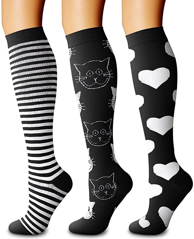 

Men's Socks Styles Black Running Compression Women & Men For Antifigue Funny Animal Outdoor Cycling Long Pressure Stockings HighMen's, Wys001-31