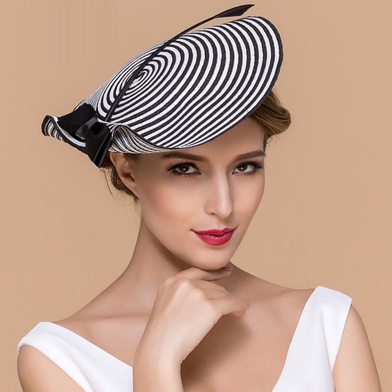 

Berets Lady Leisure Sunbonnet Hat Adult Fashion Party Female British Joker Fedoras Girls Travel Cap B-7919Berets, Black