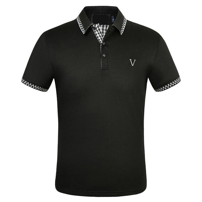 

202ss Fashion polos t-shirt men Casual t shirt Embroidered Medusa Cotton polo Shirt High street collar Polos shirts