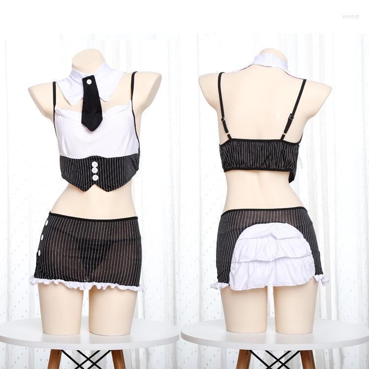 

Bras Sets High-end Sexy Lingerie For Adults Lure The Secretary To Wear Underwear Uniform Suit Little Secretary's Game Lady Ro, Black