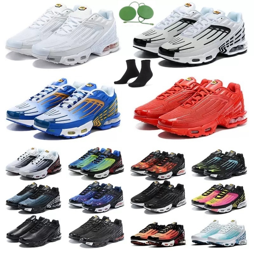 

Wholesale Tuned Tn Plus 3 Trainers Womens Mens Running Shoes Top Quality Green Aqua Volt Bred Grey Claystone Red White OG Black Sports Sneakers Laser Blue Big Size US 12, 37
