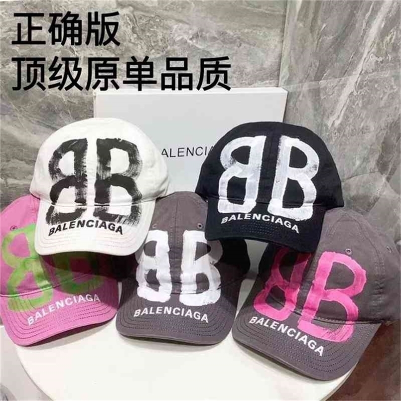 

Designer Ball Paris Caps men's Luxury Cap Balencaigass Early spring and women's versatile trend duck tongue double B graffiti letter baseball couple style hat lil DNRX, Random paris alphabet