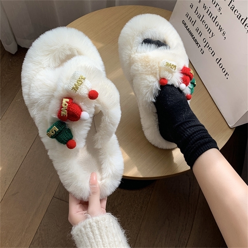 

Winter Unique Design Soft Warm Slippers For Both Men and Women Home Cotton Shoes 4 Different Color 220429, Black
