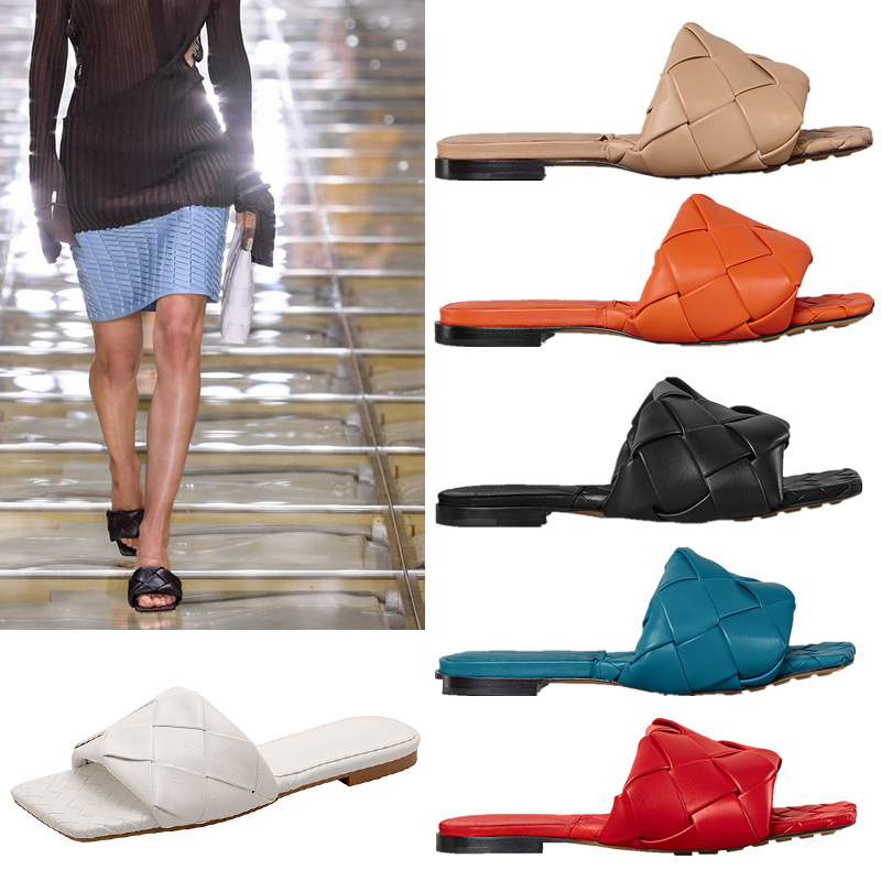 

flat heels slippers for summer casual wear bottegeas heel sandal solid color plaid decor black/red/yellow/green/pink custom writting welcome large size 39/40/41/42/43