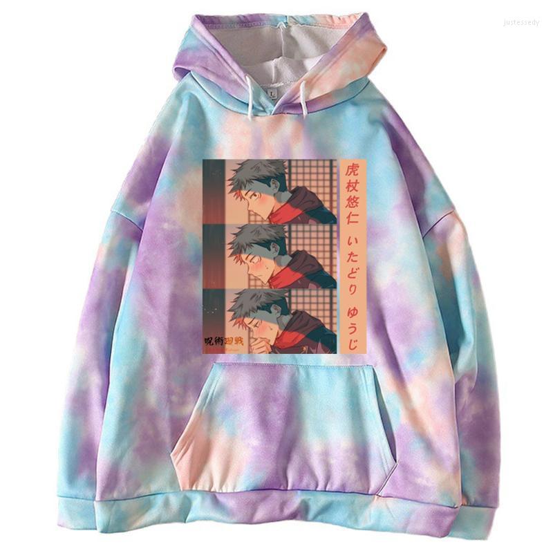 

Men's Hoodies & Sweatshirts Tie Dye Women/Men Fashion Long Sleeve Jujutsu Kaisen Hooded Sweatshirt Anime Yuji Itadori Cotton Women Men Hoodi, Black
