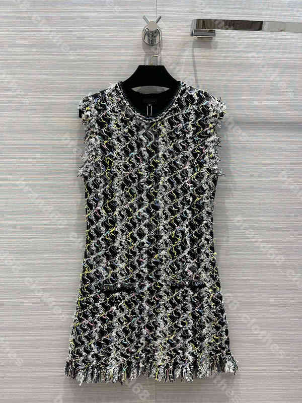 

Temperament summer dress knitted elastic waist black women' high-end design handmade flowing water lady girl elegant skirt