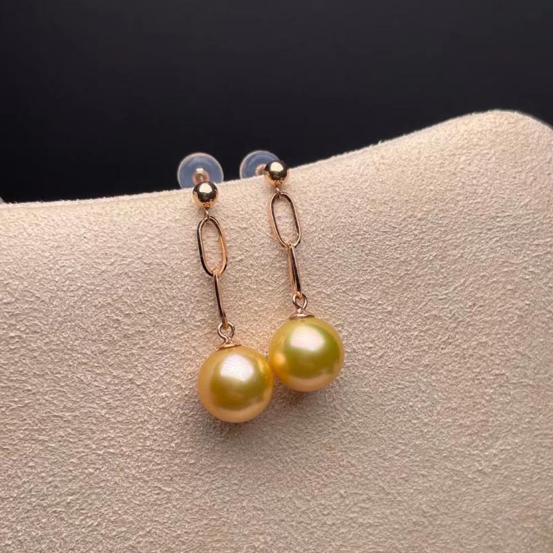 

Dangle & Chandelier Shilovem 18k Yellow Gold Natural Freshwater Pearls Drop Earrings Fine Jewelry Women Trendy Wedding Plant Myme8.5-9662zzD