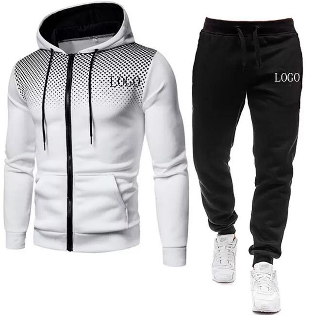 

2 Pieces Sets Tracksuit Men New Brand Autumn Winter Hooded Sweatshirt Drawstring Pants Male Stripe Patchwork Hoodies Bigsweety, With