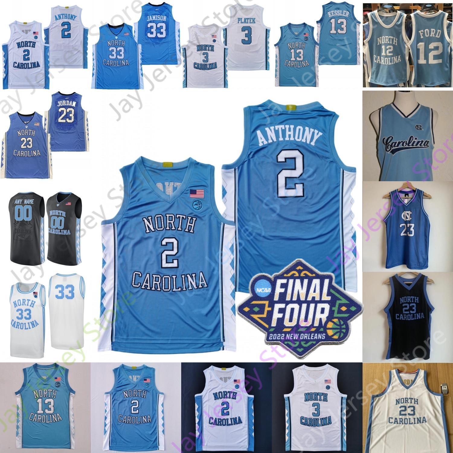 

2022 Final Four 4 North Carolina Basketball Jersey NCAA College Leaky Black Armando Bacot Caleb Love RJ Davis Puff Johnson Ke''nba''Jerseys, Black i