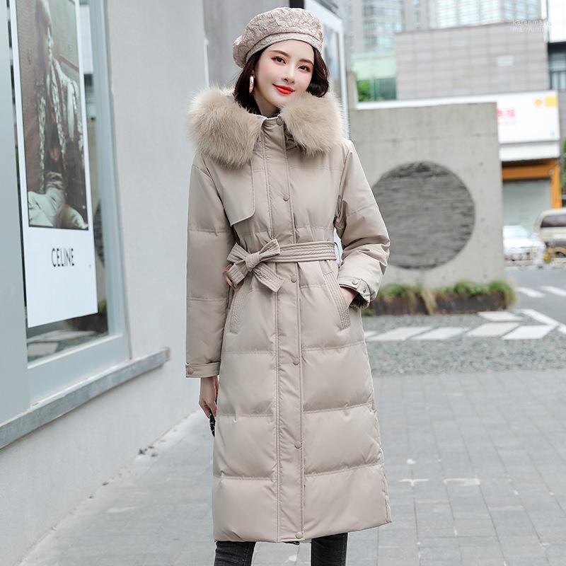 

Women's Down & Parkas Fashion Winter Faux Fur Coat Women Long Jacket Hooded Warm Woman Coats Solid Cotton 8050921 Kare22, Black