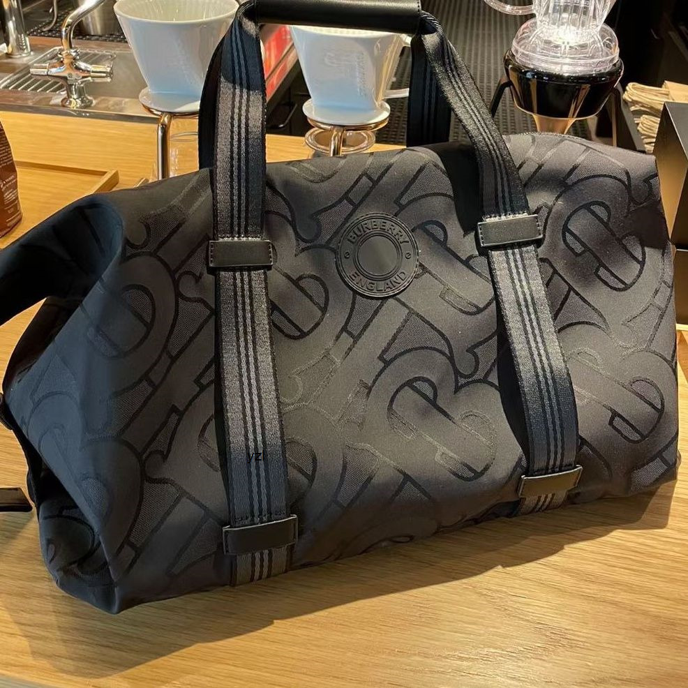 

designer bags burbrerys Bur large capacity fitness travel nylon computer mens One Shoulder Messenger fabric lightweight yzl, Black