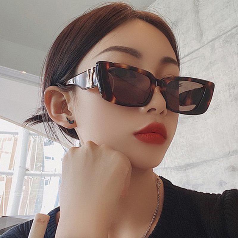 

Sunglasses Brand Designer Small Rectangle For Women Men Vintage Square Sun Glasses Shades Female V Decoration UV400
