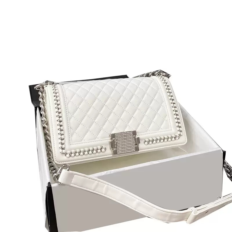 

France Womens Designer Classic Flap Boy Bags Silver Hardware Crossbody Chains Shoulder Outdoor Sacoche Valentine Chain Cosmetic Large Capacity Handbags 25C W, Extra freight