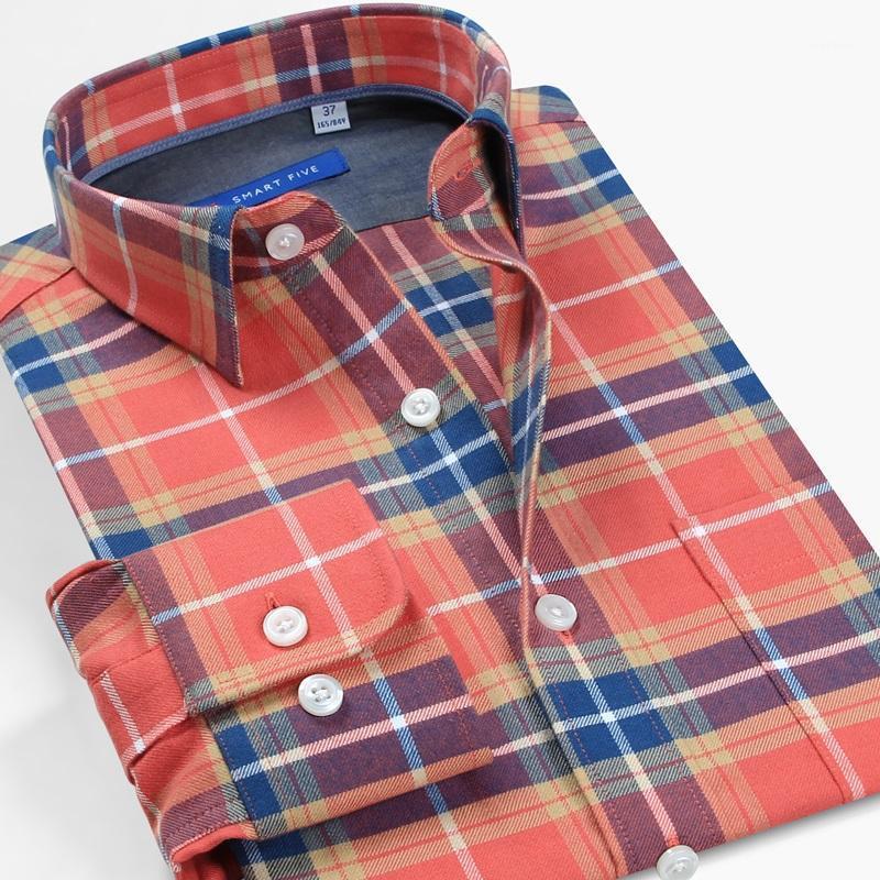 

Smart Five Clothing 2022 Mens Plaid Shirts Long Sleeve High Quality Vintage Casual Shirt For Male Camisa Masculina Men's, Sfl5r466