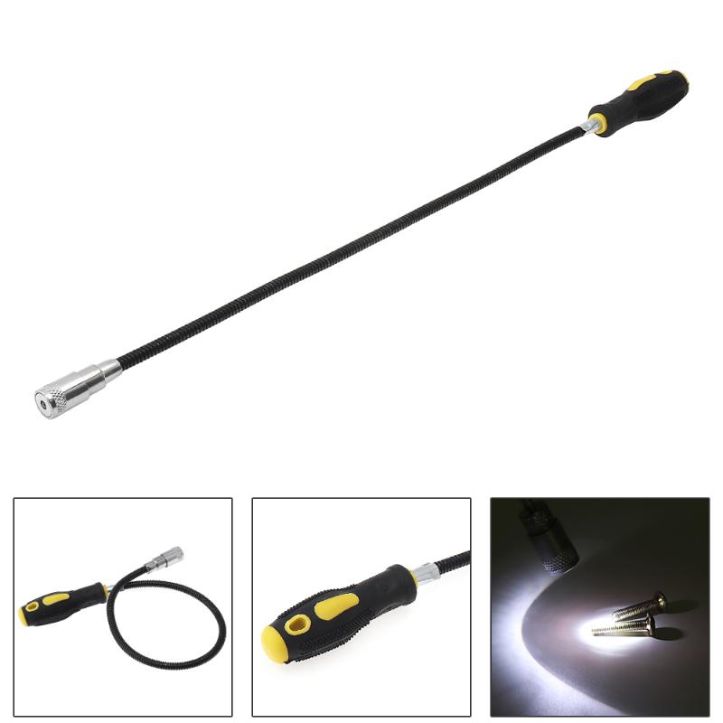 

Professional Hand Tool Sets Magnetic Pick Up With LED Light Flexible Spring Magnet Pickup Grab Grabber For Garbage Arm ExtensionProfessional