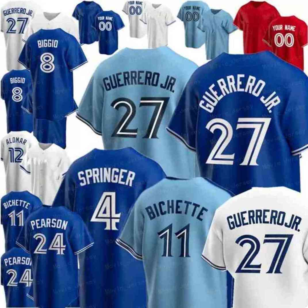 

Vladimir Guerrero Jr. Jersey Cavan Biggio Bo Bichette Hyun-Jin Ryu Randal Grichuk George Springer Lourdes Gurriel Jr. Nate Pearson Alejandro Kirk Espinal 2022 X1, Women