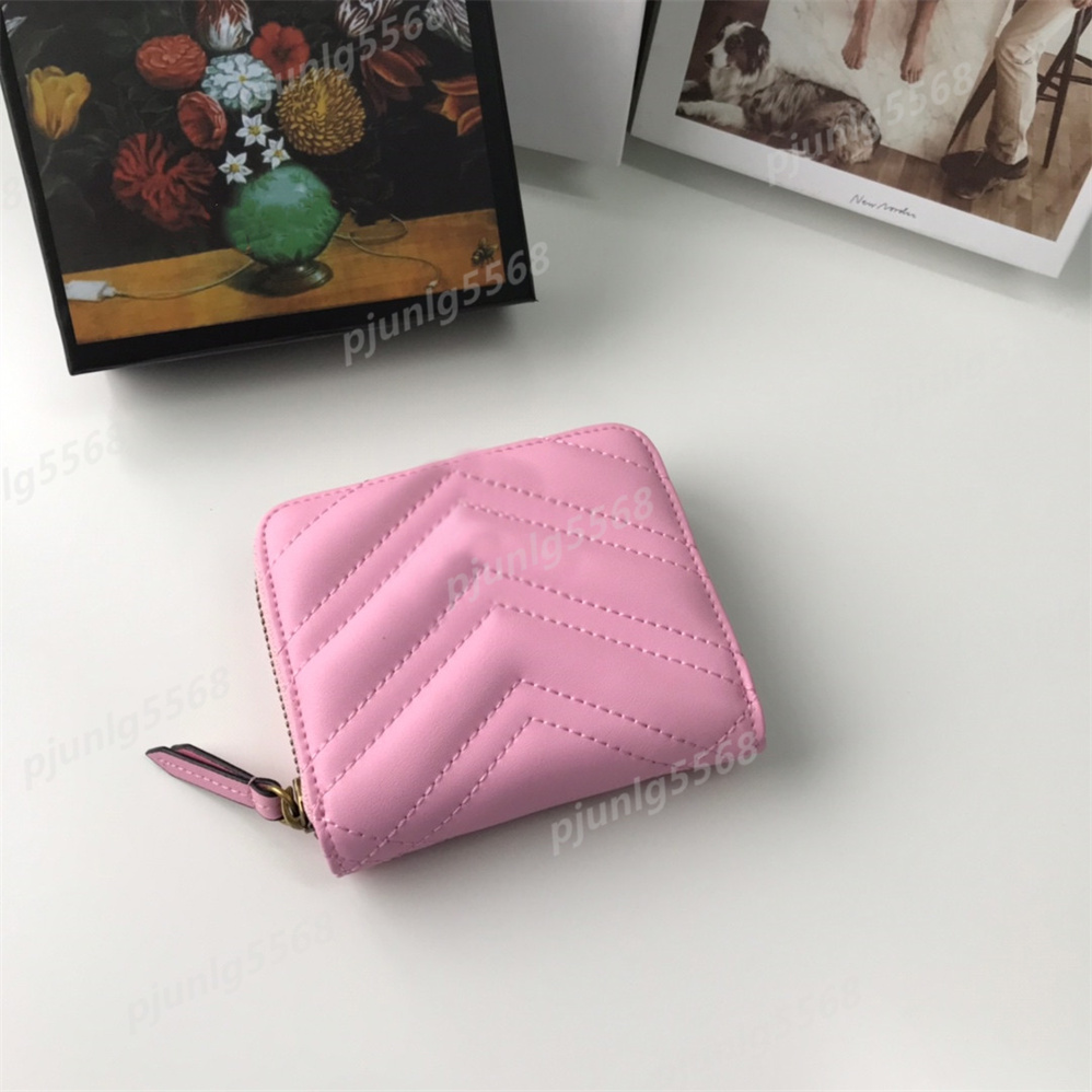 

9A High quality fashion women's purse leather purse single zipper purse women's short classic wallet box card, Red