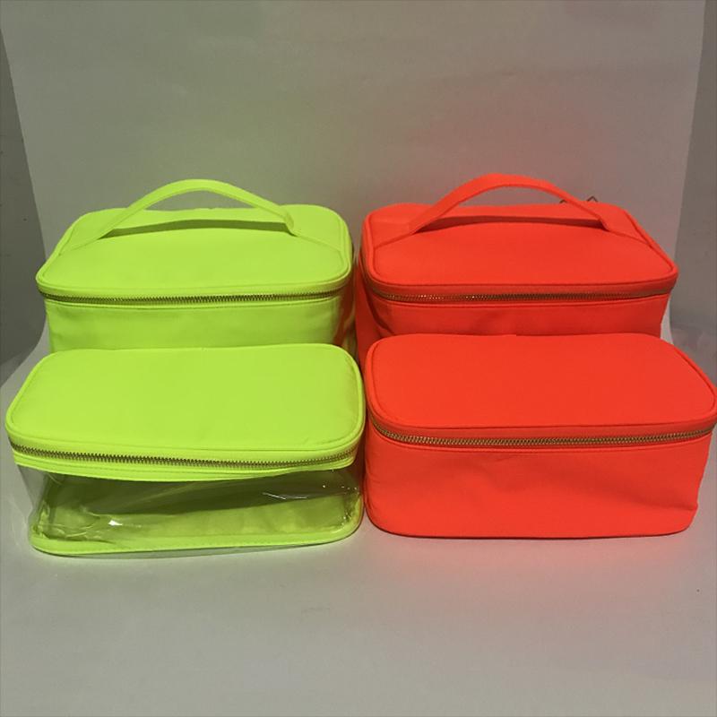 

Cosmetic Bags & Cases Portable Organizer Waterproof Nylon Durable Toiletry Bag Women Travel Zipper Handbag Purse Large Liner Lady BagCosmeti