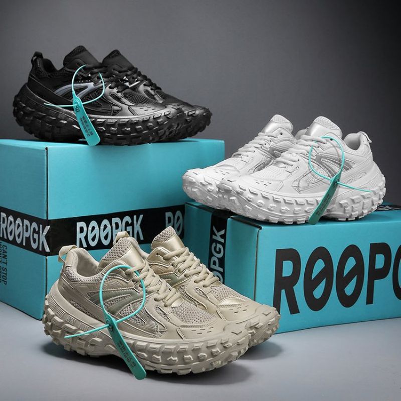 

2022 Summer Thick Bottom Tank Daddy Shoes Men Solid Color Classic All-match Round Toe Lace-up Mesh Sports Old Casual Shoes SX028, Clear