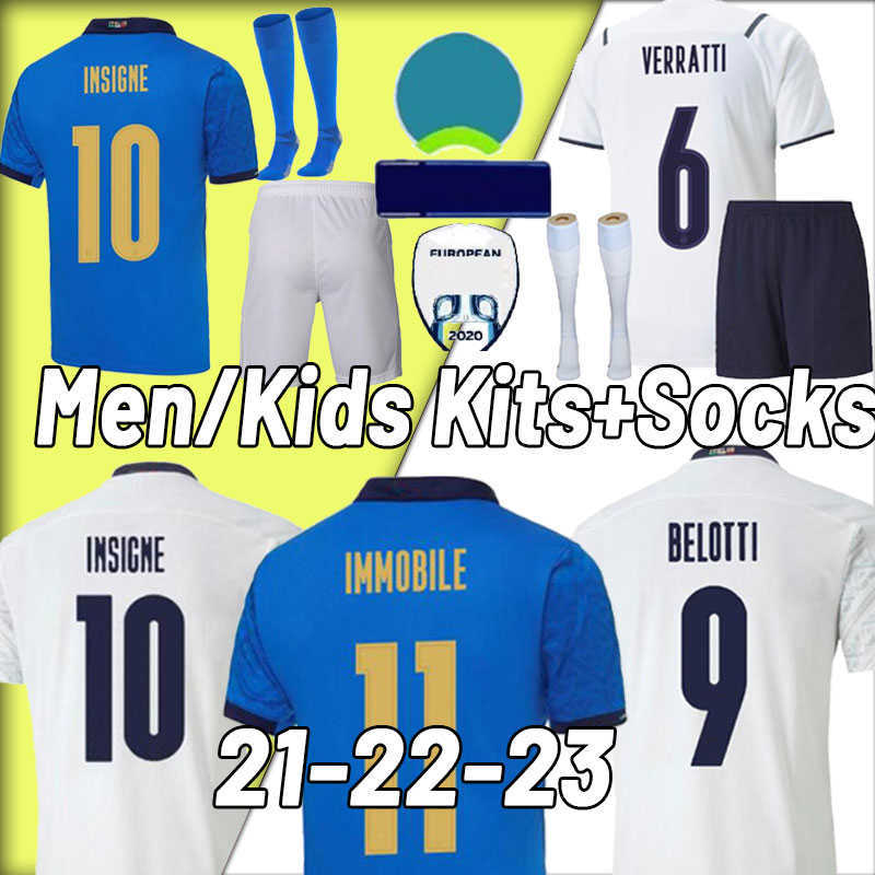 

2021 22 SENSI BARELLA Italia soccer jersey INSIGNE BERNARDESCHI football shirts CHIELLINI BONUCCI BELOTTI JORGINHO men kids kits full sets, Away kits+socks