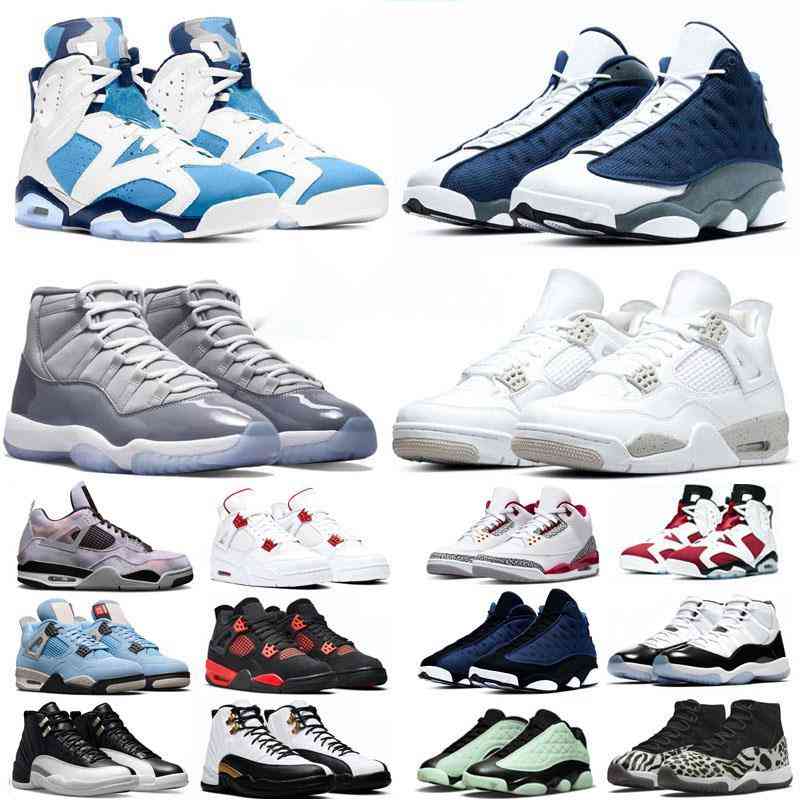 

Discount Jordns 4s Basketball Shoes Mens UNC 6s White Oreo Fire Red Bred Patent 12s playoffs 13s Flint Men Sport Sneakers Trainers Size 5.5-13, 13s singles-day-1