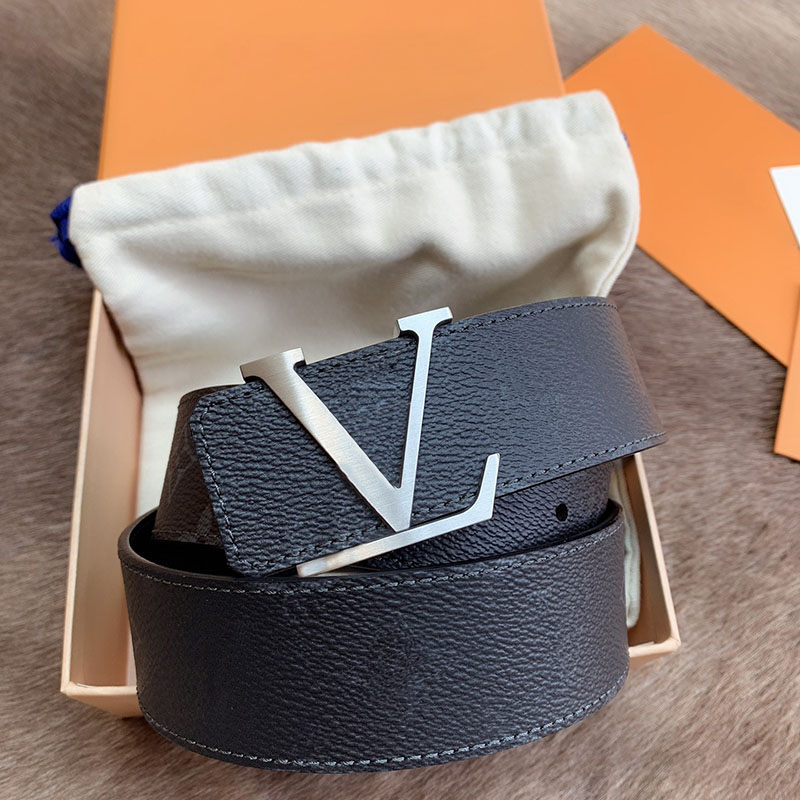 

Top quality Classic casual Belts for Men Designer real leather Business fashion luxury 4.0cm width waist belt man women with box