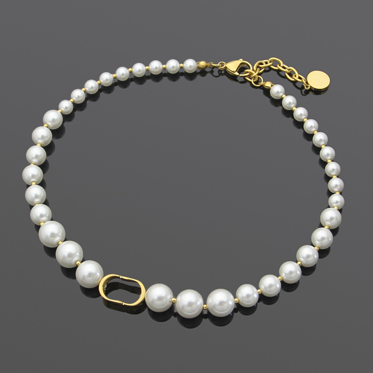 

Womens Designer Necklaces Fashion Luxury Pearl Beaded Necklace Jewelry Chokers Necklace