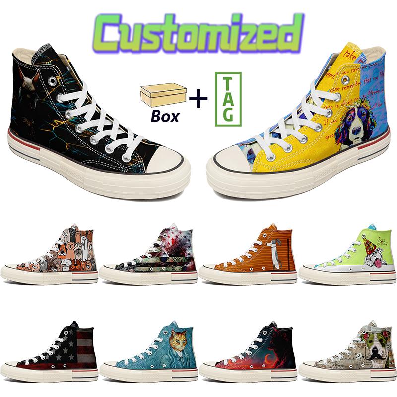 High Quality Sports Shoes Custom Sneakers High Men Women Customized Sneaker DIY Shoe Breathable Classic Sport Trainers Chaussures With Box