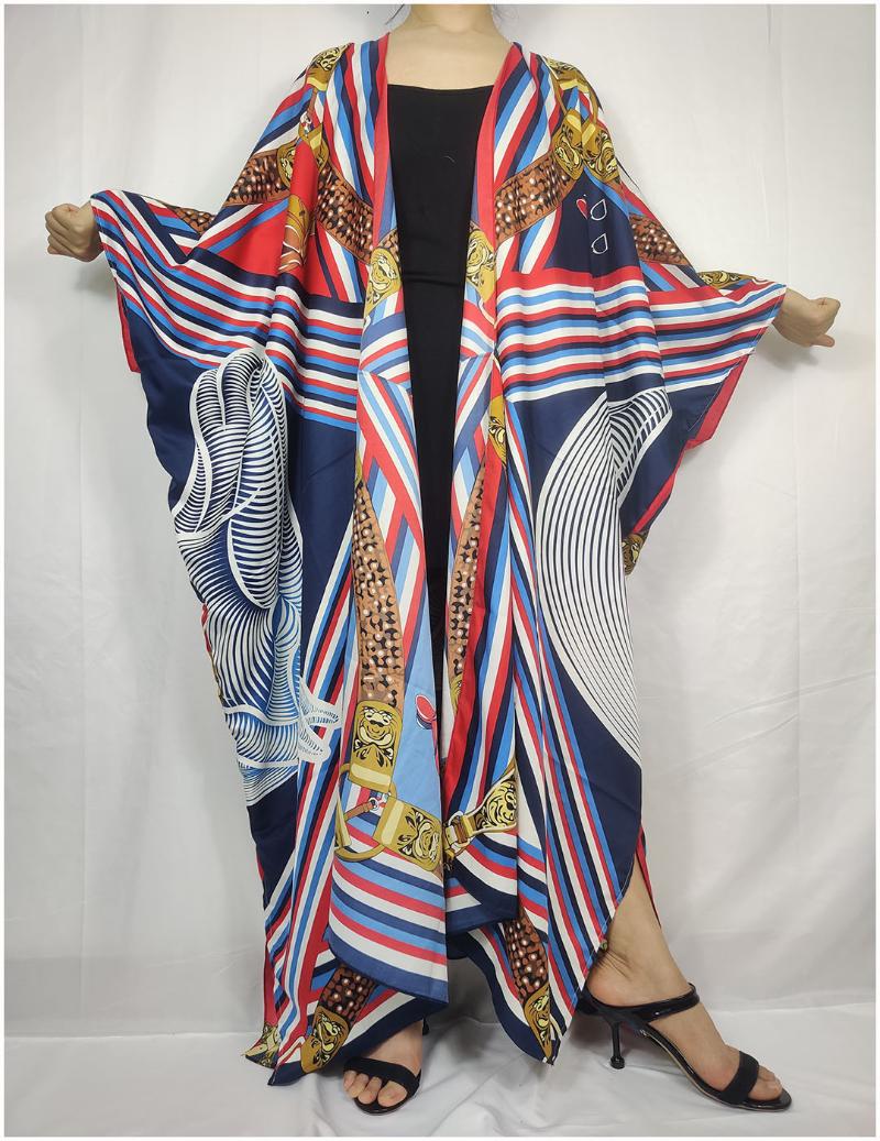 

Ethnic Clothing Fashion Floral Summer Silk Long Cardigan Kaftan Dresses For Women Casual Beach Swimwear Boho Cover Up Kimonos LadyEthnic