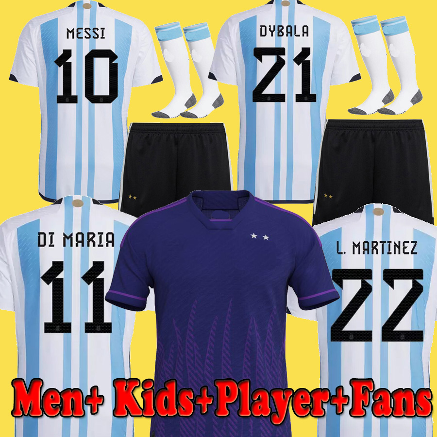 

Player Fans Argentina Soccer Jersey Special black 22 23 Cope America Home 1986 Football Shirts 2021 2022 DYBALA LO CELSO 2023 MARADONA Men Kids kit uniforms MARTINEZ, 2022 speical concept