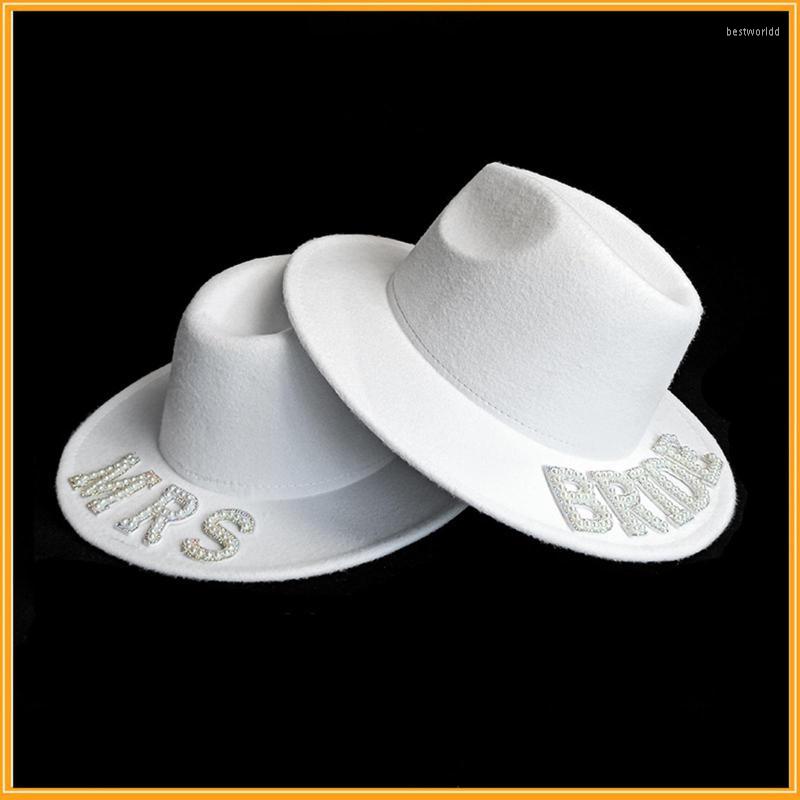

Berets Women Cowgirl Hat Lightweight Wide Brim Novelty Rhinestone Blinking For Wedding Decoration Halloween Decor Bridal Shower CosplayBeret, Mrs