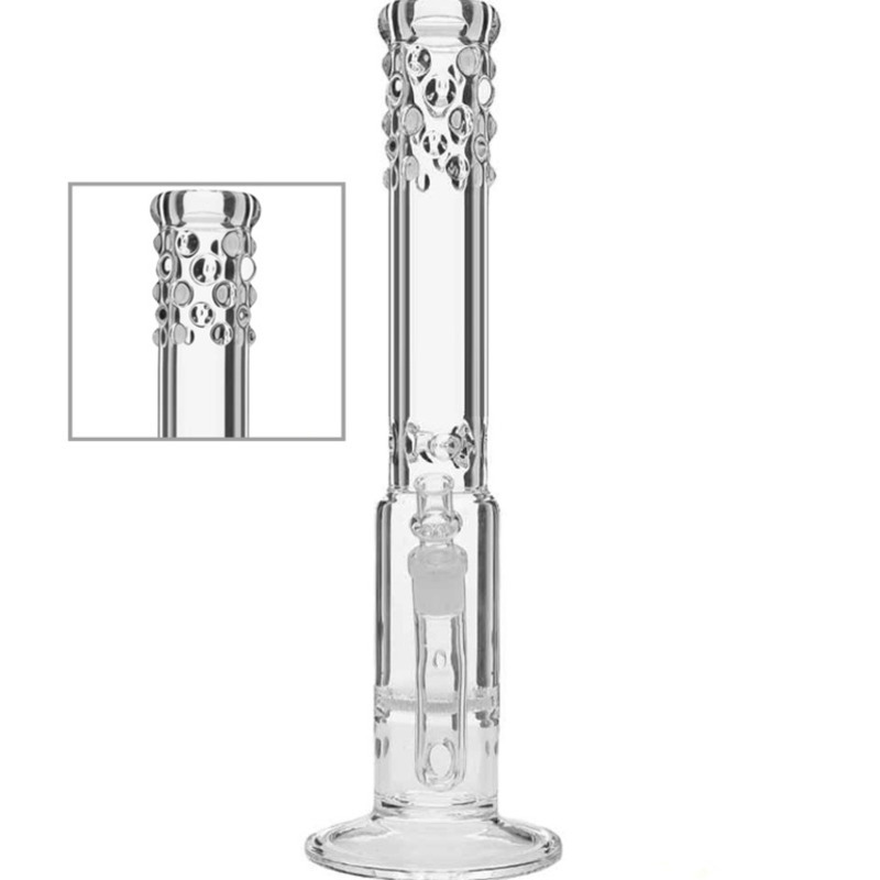 

Hookahs Glass water Bong honeycomb Percolator straight clear drips mouth bongs ice-catches pipe 18.8mm bowl 17.5" free type