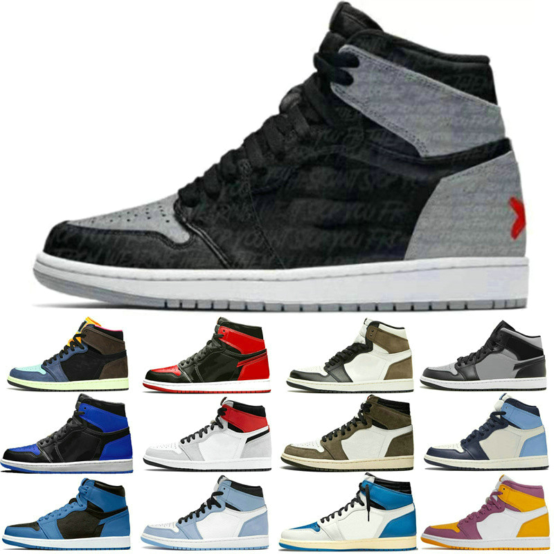 

Rebellionaire 1 Men Shoes UNC Hyper Royal Iridescent Reflective Light Smoke Grey Mens 1s Basketball sneakers women wmns mid Patent Bred Brotherhood Sports Footwear, 1s chicago black toe