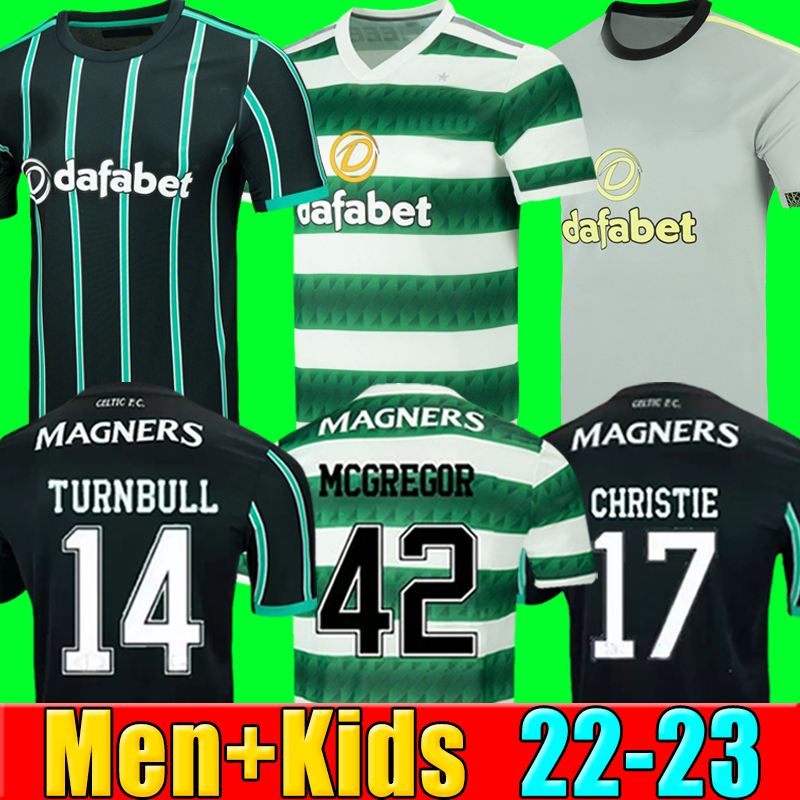 

22 23 Celtic AWAY AJETI TURNBULL soccer jerseys KYOGO 2022 2023 home green EDOUARD JOHNSTON GRIFFITHS McGREGOR Maillots de fooT FORREST football Shirts uniform, P06 22 23 3rd kids